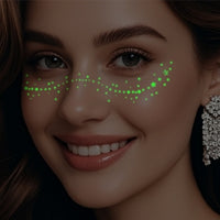 Neon Green Glow Face & Eye Makeup Stickers