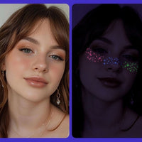 Neon Green Glow Face & Eye Makeup Stickers