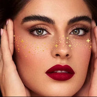 Gold Star Face & Eye Makeup Stickers