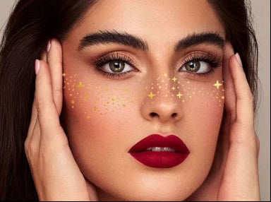 Gold Star Face & Eye Makeup Stickers