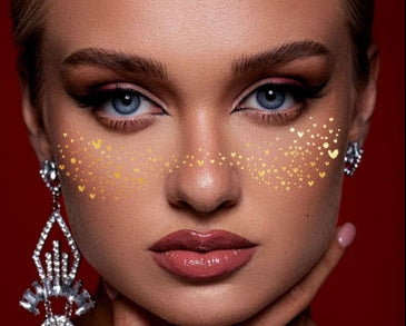 Gold Star Face & Eye Makeup Stickers