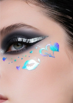 Blue Celestial Face & Eye Makeup Stickers