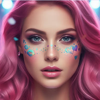 Blue Celestial Face & Eye Makeup Stickers