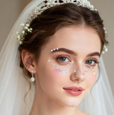Bridal Pearl Face & Eye Makeup Stickers