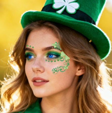 St. Patrick's Day Shamrock Face Makeup Stickers