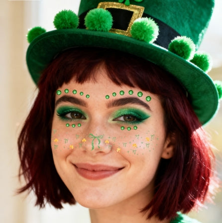 St. Patrick's Day Shamrock Face Makeup Stickers