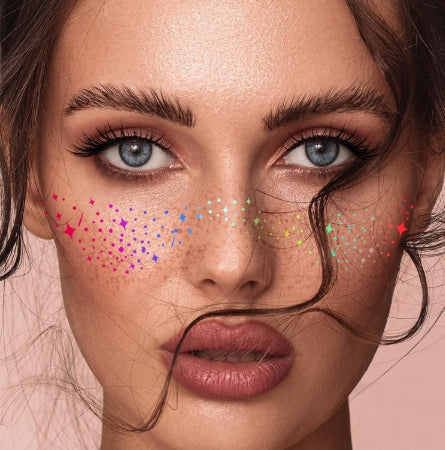 Colorful Faux Freckle Face Makeup Stickers