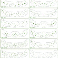 Neon Green Glow Face & Eye Makeup Stickers