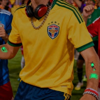 Glow-in-the-Dark Football Fan Temporary Tattoo Stickers