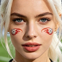 Football Fan Face & Body Tattoo Stickers