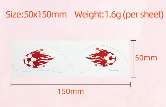 Football Fan Face & Body Tattoo Stickers