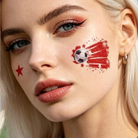 Football Fan Face & Body Tattoo Stickers