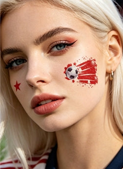 Football Fan Face & Body Tattoo Stickers