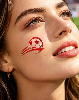 Football Fan Face & Body Tattoo Stickers