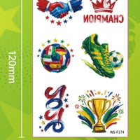 Soccer Fan Temporary Tattoo Stickers