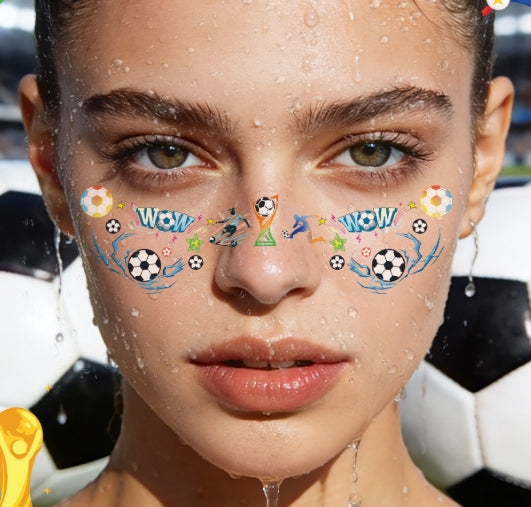 Soccer Fan Face Makeup Stickers