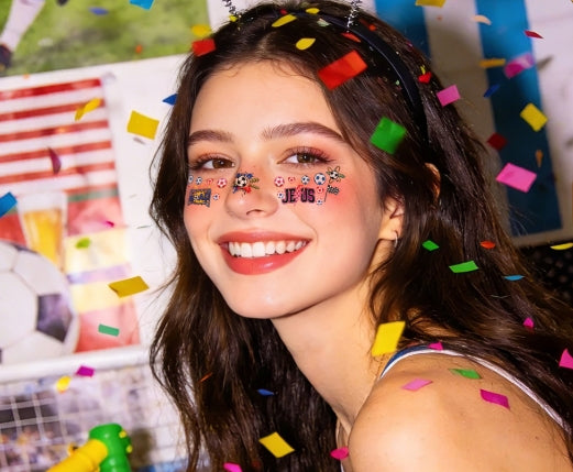 Soccer Fan Face Makeup Stickers