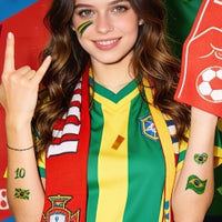 World Cup Soccer Fan Face & Body Tattoo Stickers