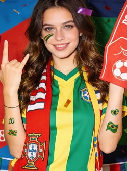 World Cup Soccer Fan Face & Body Tattoo Stickers