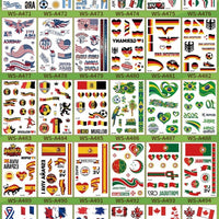 World Cup Soccer Fan Face & Body Tattoo Stickers