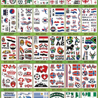 World Cup Soccer Fan Face & Body Tattoo Stickers