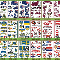 World Cup Soccer Fan Face & Body Tattoo Stickers