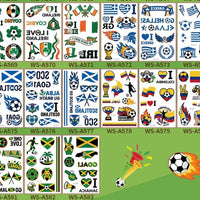 World Cup Soccer Fan Face & Body Tattoo Stickers