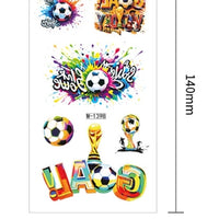 Soccer Fan Face & Body Tattoo Stickers