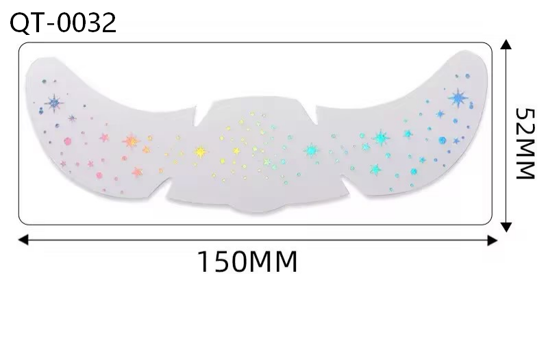 Colorful Sparkle Faux Freckle Face Makeup Stickers