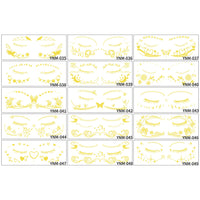 Gold Butterfly Eye Chain Makeup Stickers