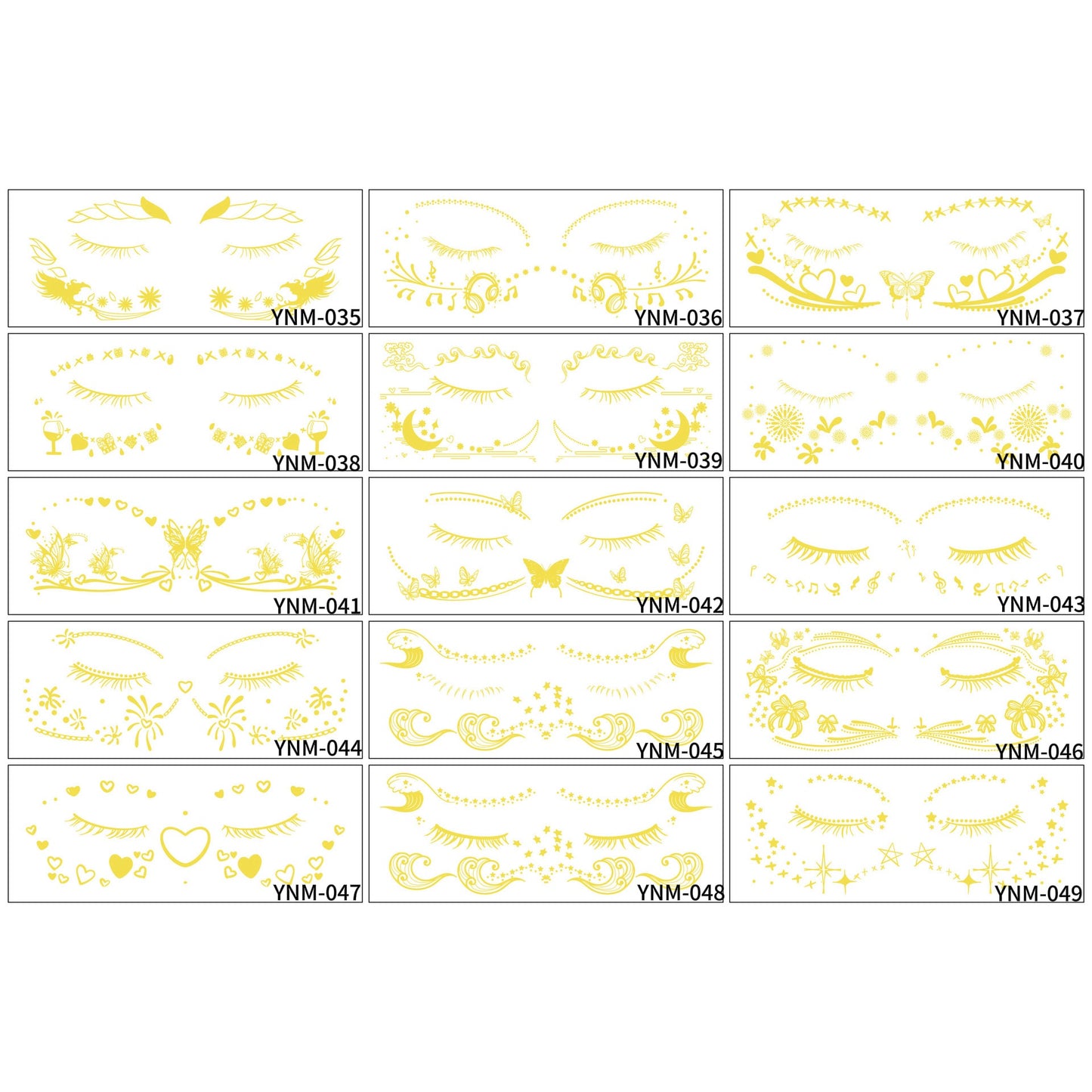 Gold Butterfly Eye Chain Makeup Stickers