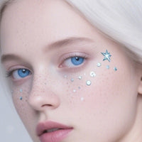 Silver Star Faux Freckle Face Makeup Stickers