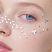 Silver Star Faux Freckle Face Makeup Stickers