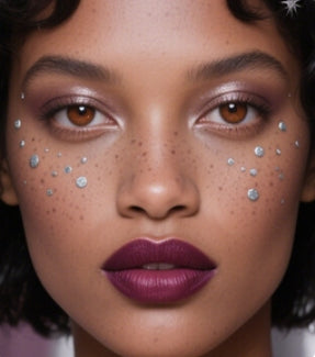 Silver Star Faux Freckle Face Makeup Stickers