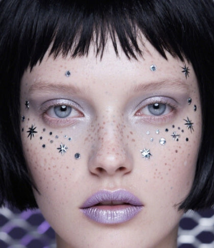 Silver Star Faux Freckle Face Makeup Stickers