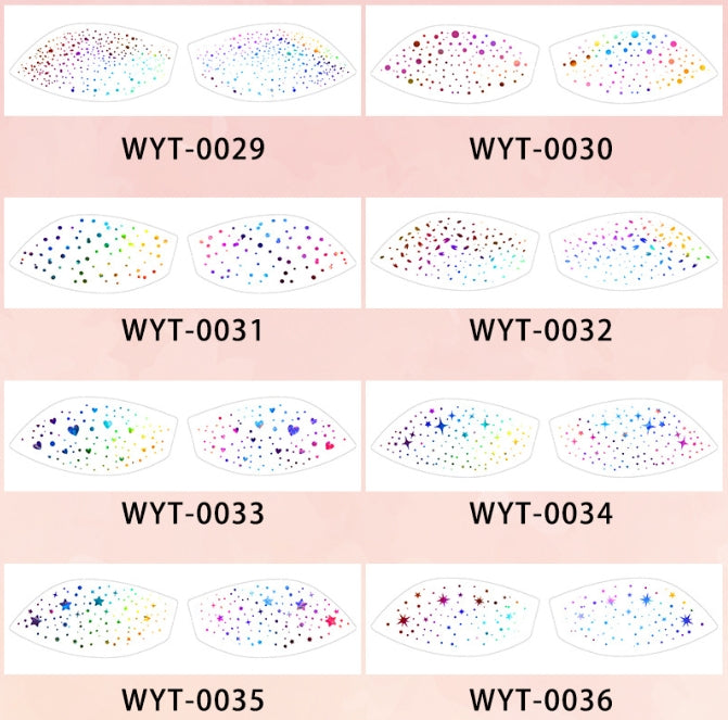 Rainbow Glitter Eye Makeup Stickers