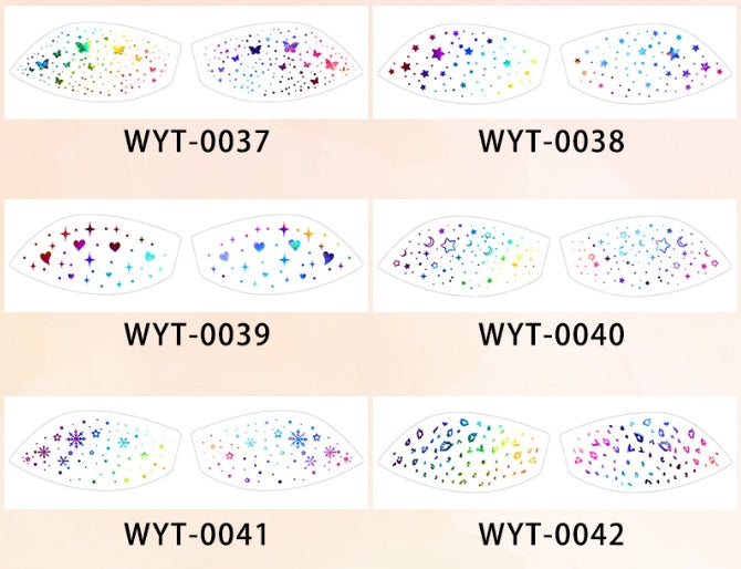 Rainbow Glitter Eye Makeup Stickers