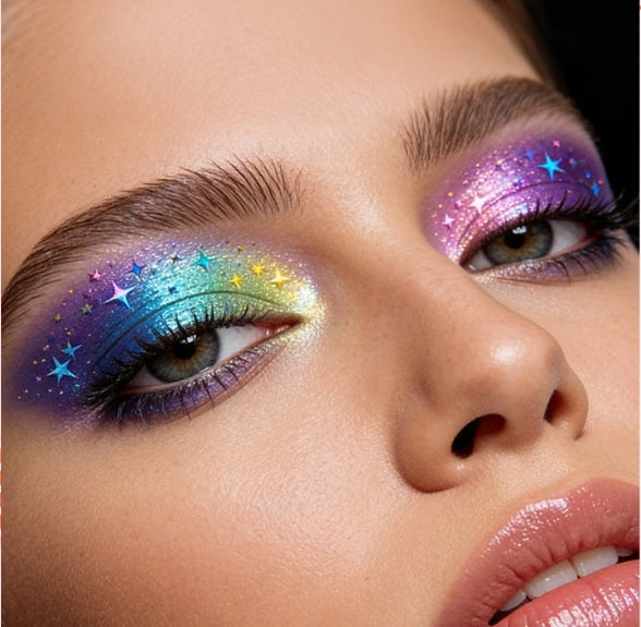 Rainbow Glitter Eye Makeup Stickers