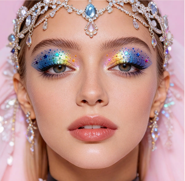 Rainbow Glitter Eye Makeup Stickers