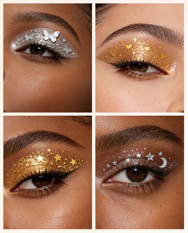Rainbow Glitter Eye Makeup Stickers