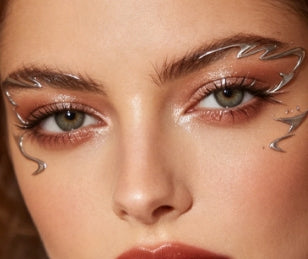 Gold Metallic Eyeliner Makeup Stickers