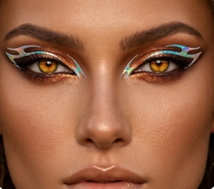 Gold Metallic Eyeliner Makeup Stickers