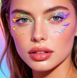 Gold Metallic Eyeliner Makeup Stickers