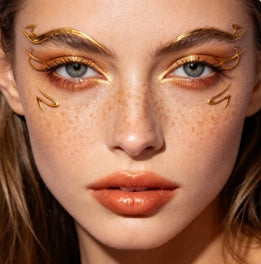 Gold Metallic Eyeliner Makeup Stickers