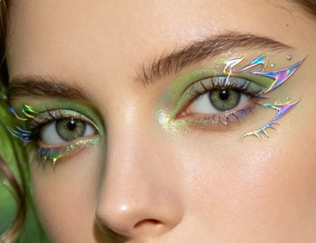Gold Metallic Eyeliner Makeup Stickers