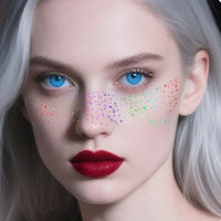 Colorful Sparkle Faux Freckle Face Makeup Stickers