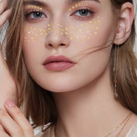Gold Sparkle Faux Freckle Face Makeup Stickers