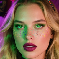 Colorful Sparkle Faux Freckle Face Makeup Stickers