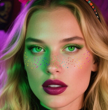 Colorful Sparkle Faux Freckle Face Makeup Stickers