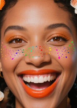 Colorful Sparkle Faux Freckle Face Makeup Stickers